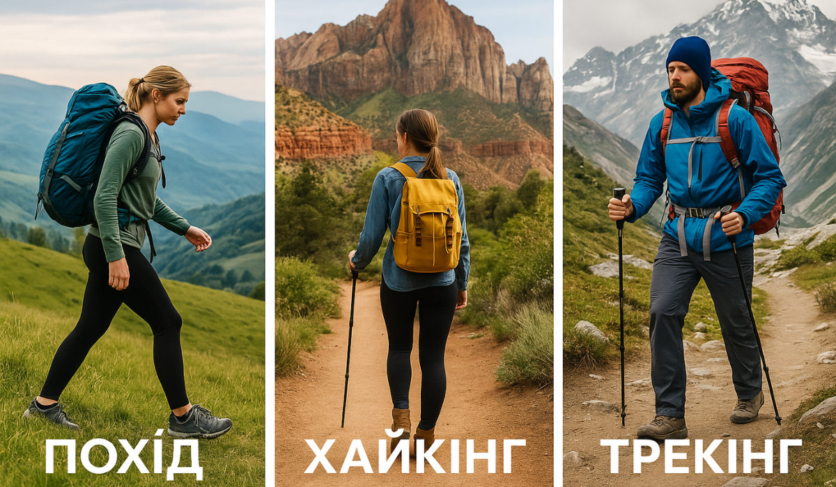 Похід, хайкінг і трекінг у чому різниця